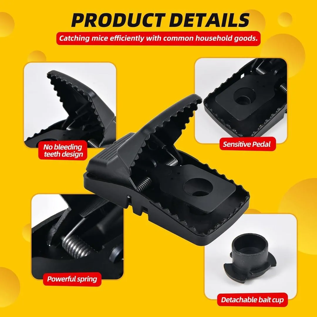 6PC Heavy Duty Rat Trap Mouse Trap Mice Catcher High Quality Plastic Reusable