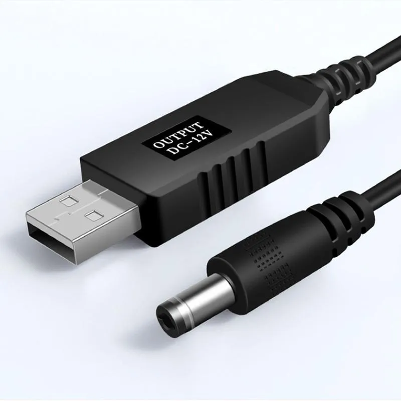 Router Cable WiFi to Powerbank Cable Connector DC 5V 9V 12V USB Cable Boost Converter Step-up Cord for Wifi Router