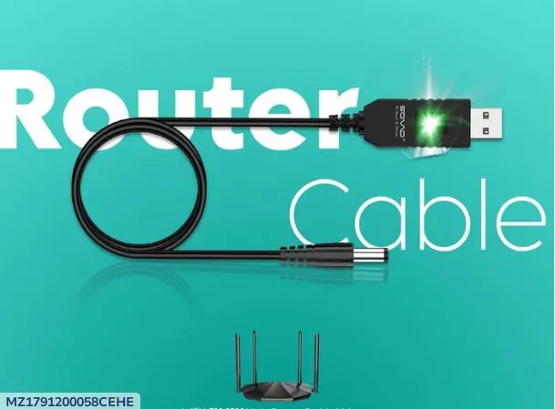 Sovo Wi-Fi Router USB Cable 5V to 12V Black
