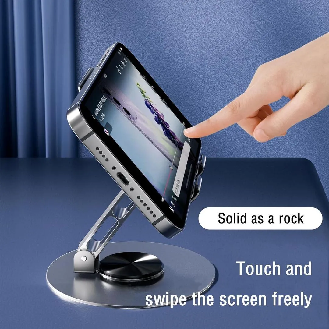 360° Adjustable Metal Phone & Tablet Stand Black