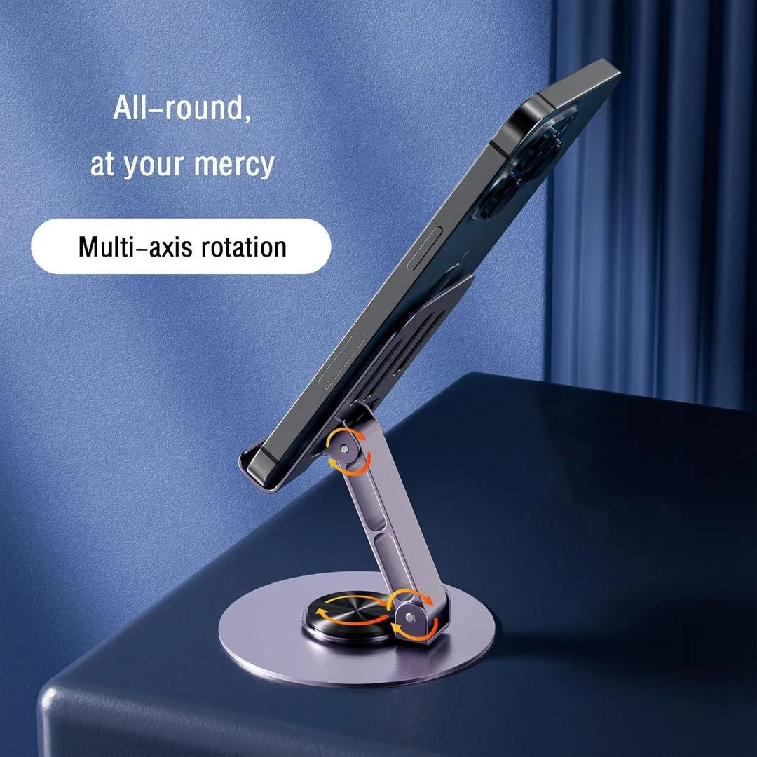360° Adjustable Metal Phone & Tablet Stand Black