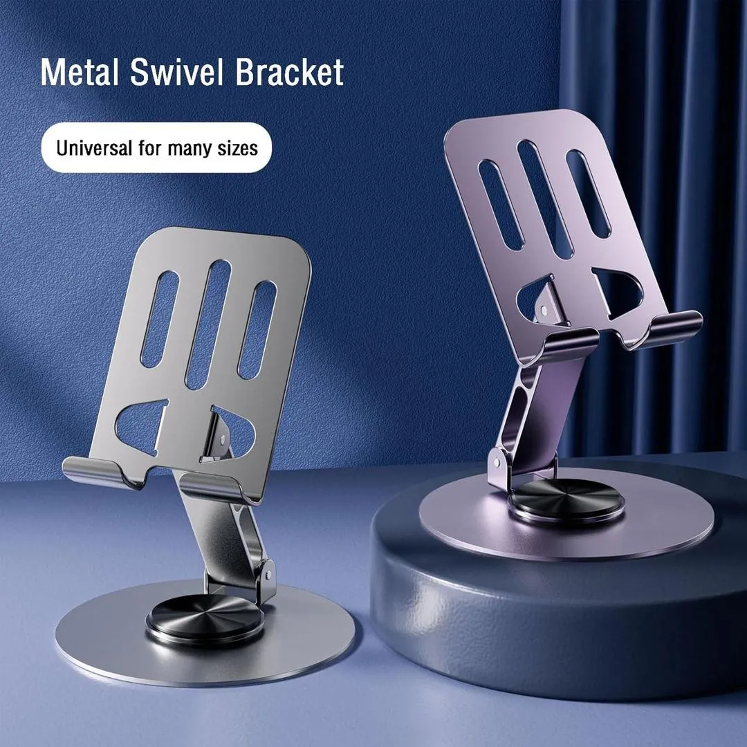360° Adjustable Metal Phone & Tablet Stand Black