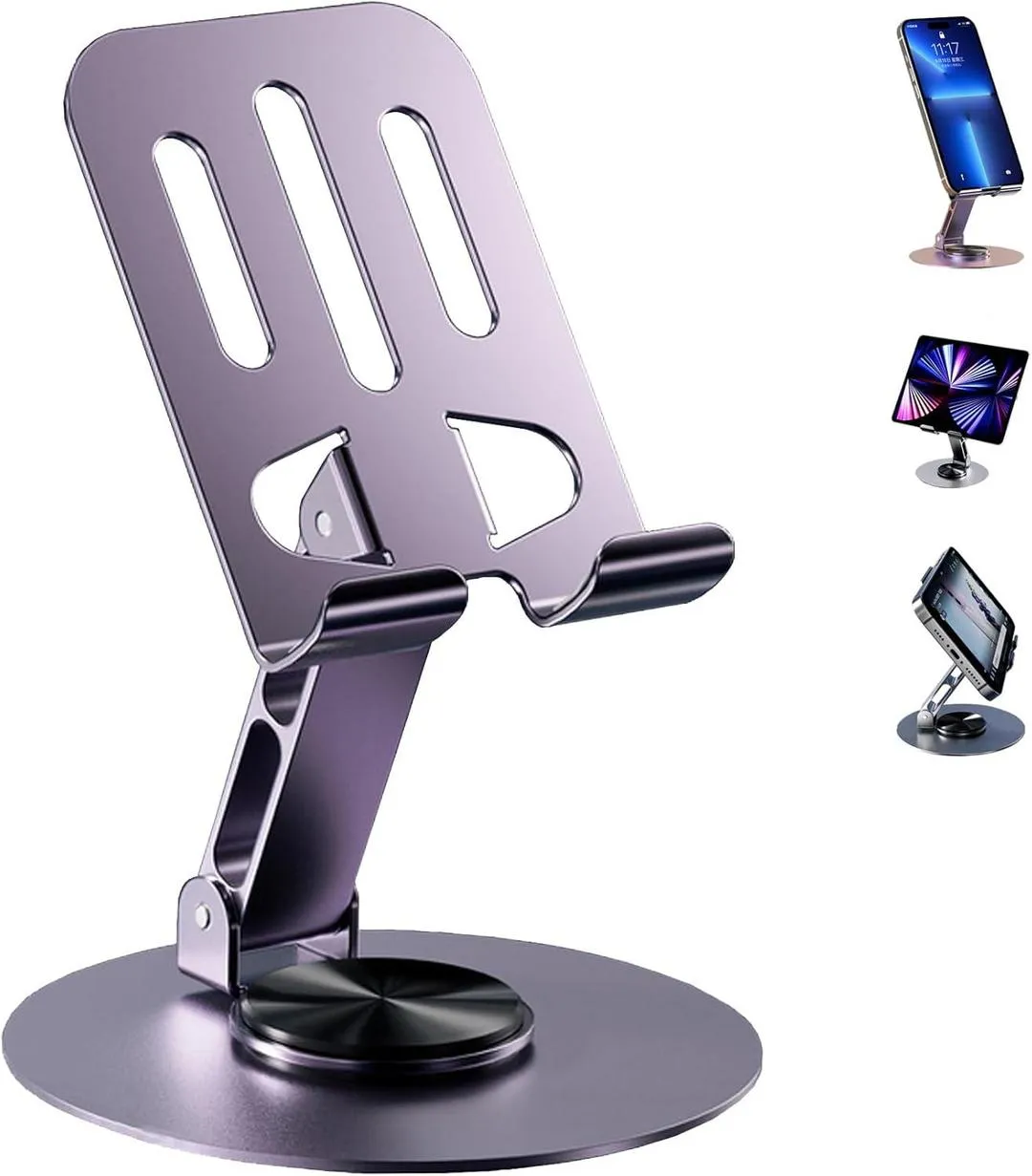 Universal 360° Rotating Metal Phone Stand Black