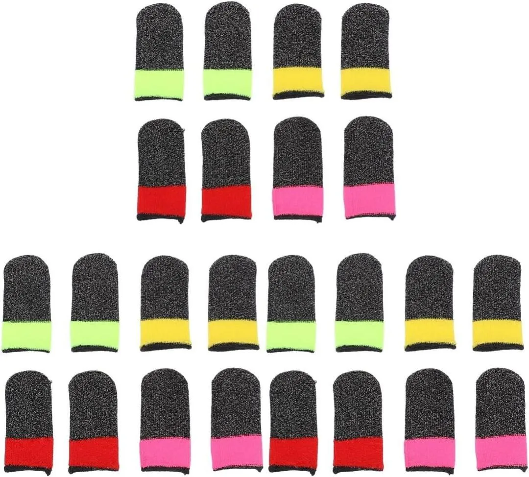 12pairs Gaming Finger Sleeves - Lightweight Breathable Thumb for Mobile Gaming Enhanced Touch for Sessions