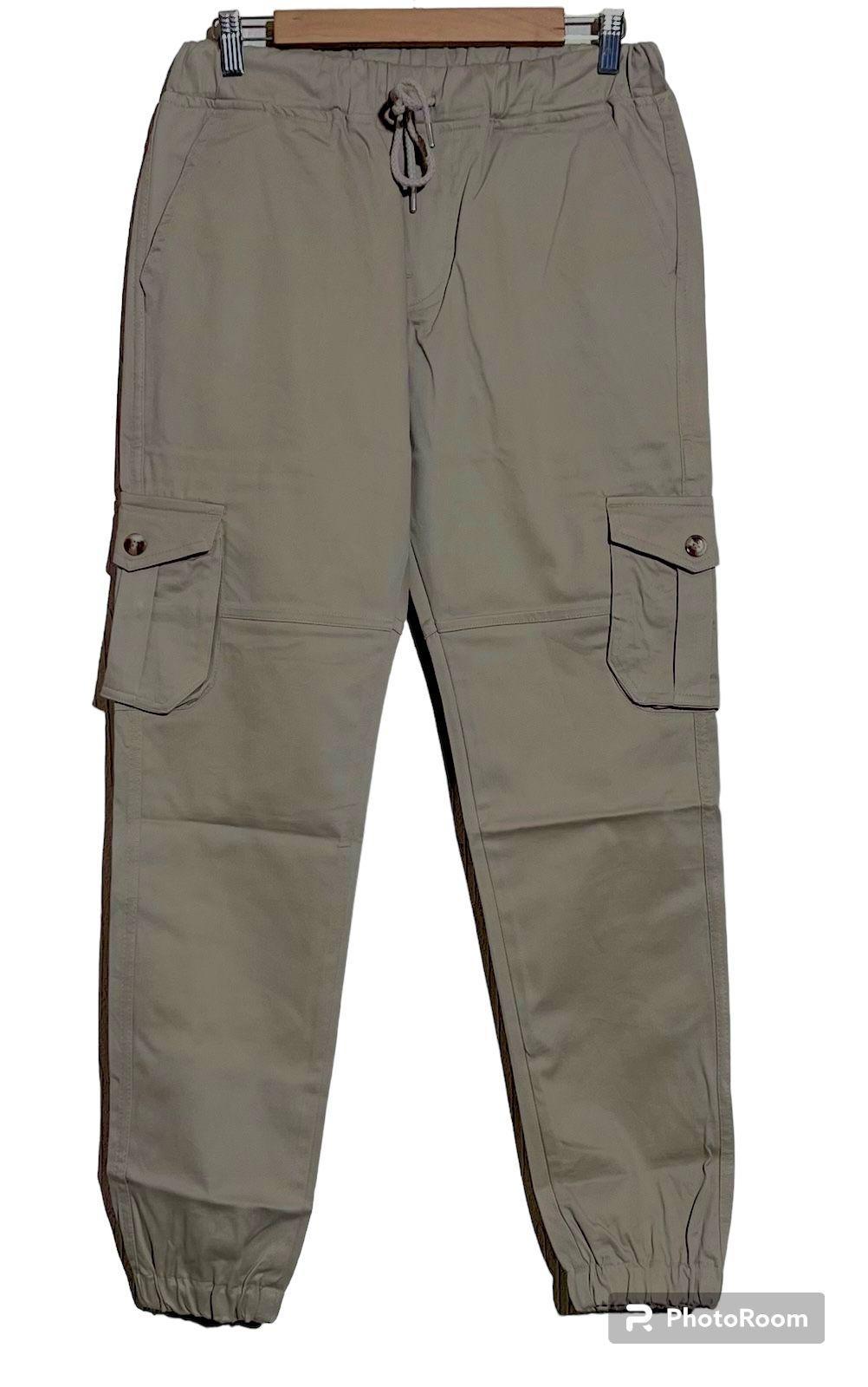 1 Pc Men's Cotton Plain Cargo Pants