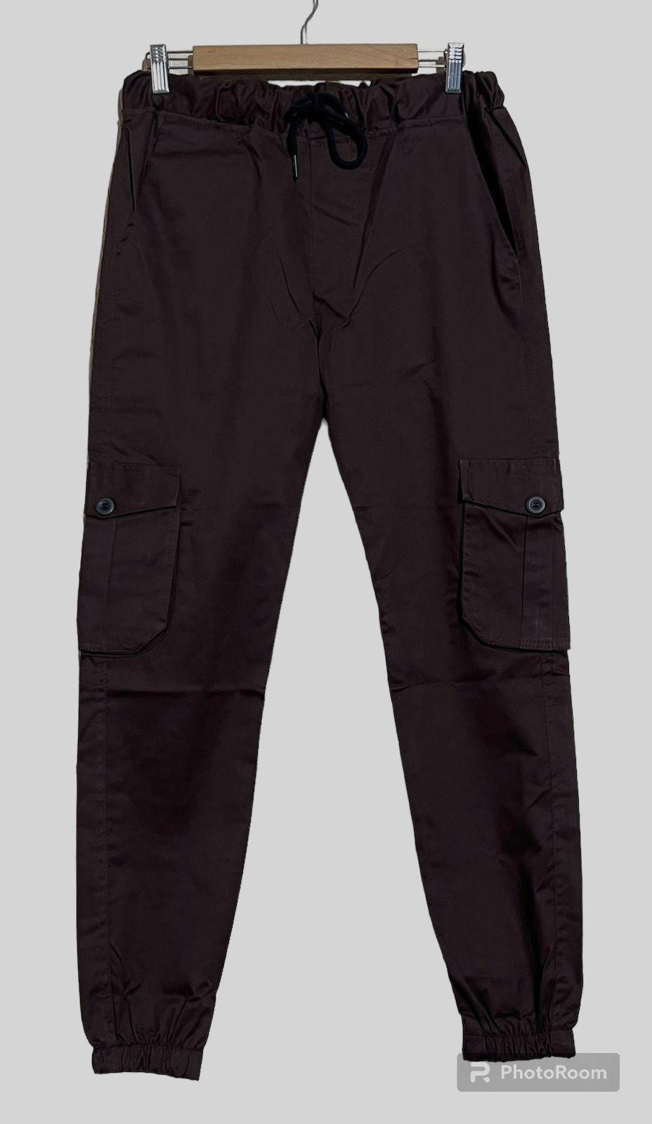 1 Pc Men's Cotton Plain Cargo Pants
