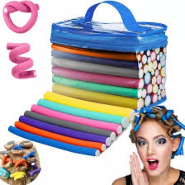 Flexible hair rollers Soft Hair Curler Roller,(10 pcs) Heatless Bendy Foam Hair Curls