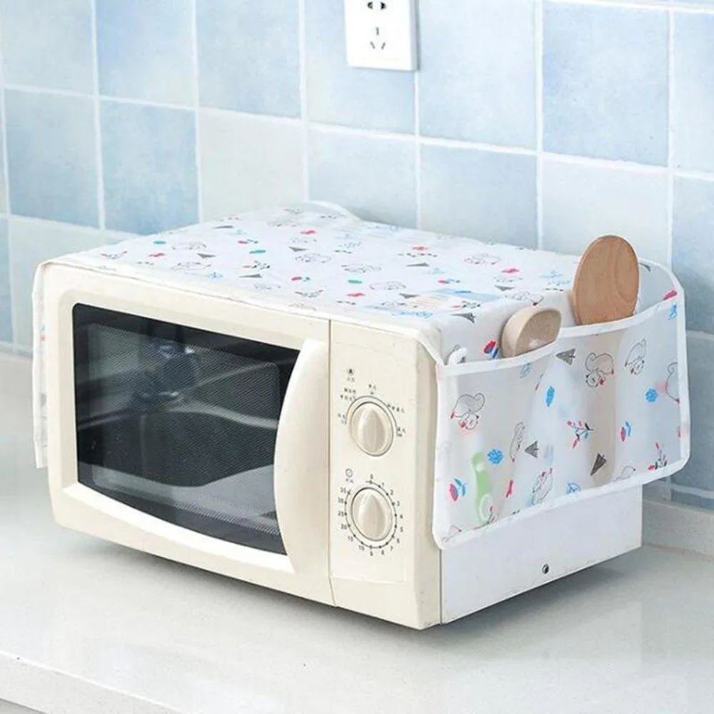 Microwave Cover with Pockets & Polka Dot Design