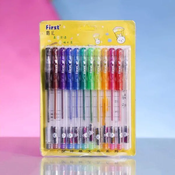 Glitter Pen - 12 Pieces Glitter Ball Pens for Drawing Art Kids Students