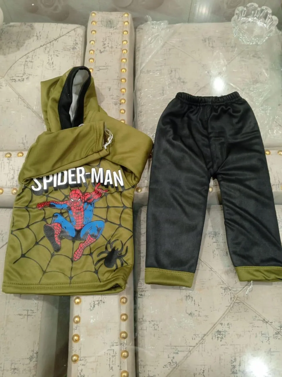 1 Pc Boy's Cotton Fleece Printed Hoodie Tracksuit