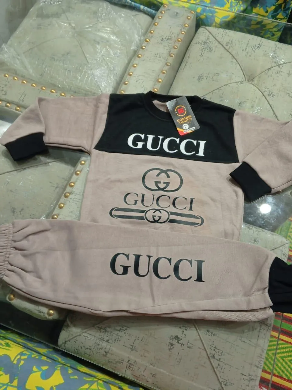 2 Pcs Boy's Cotton Fleece Printed Tracksuit