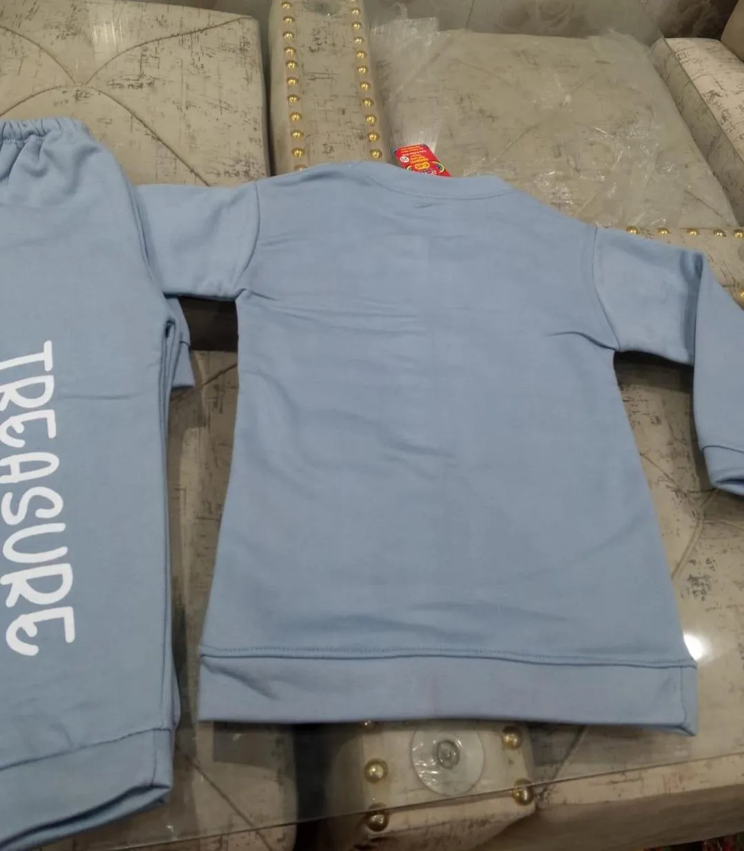 2 Pcs Boy's Cotton Fleece Printed Tracksuit (Shirt + Trouser)  Short Description: