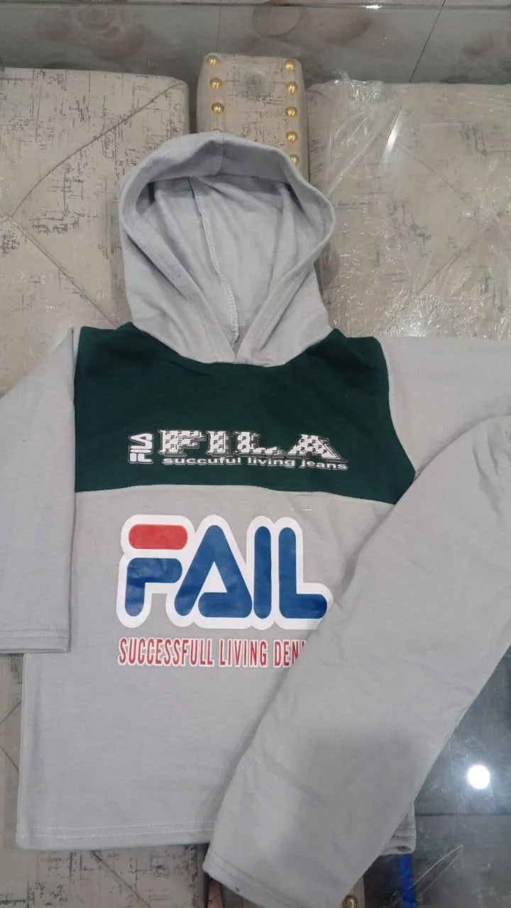 2 Pcs Boy's Denim Printed Tracksuit – Normal Quality