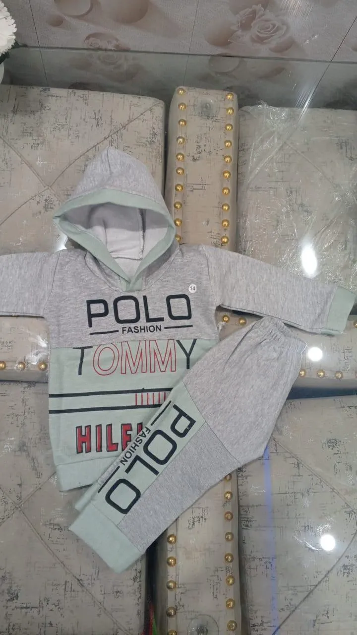 2 Pcs Boy's Blended Printed Tracksuit – Comfortable & Stylish