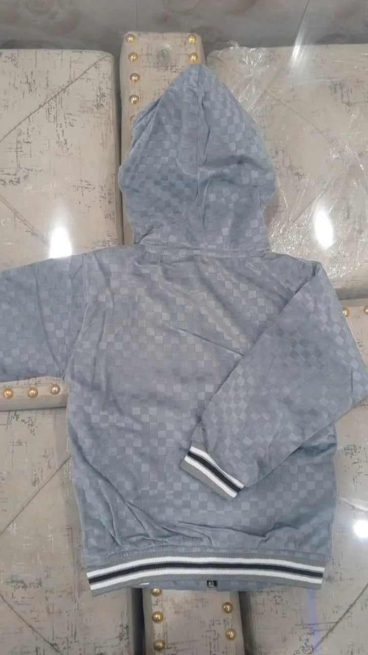 2 Pcs Boy's Cotton Fleece Plain Hoodie Tracksuit