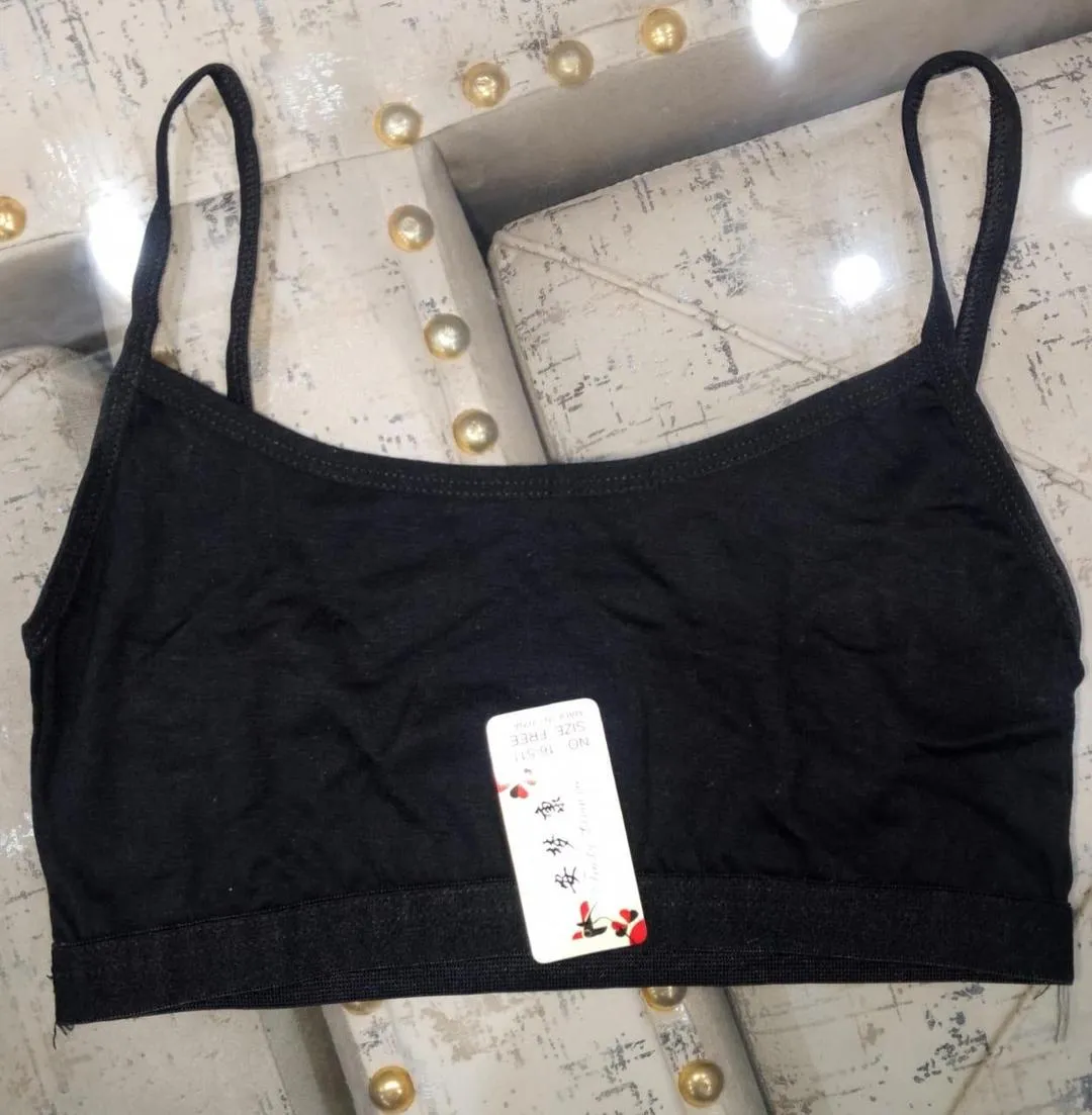 Plain Spandex Sports Bra – Normal Quality, Soft & Stretchable