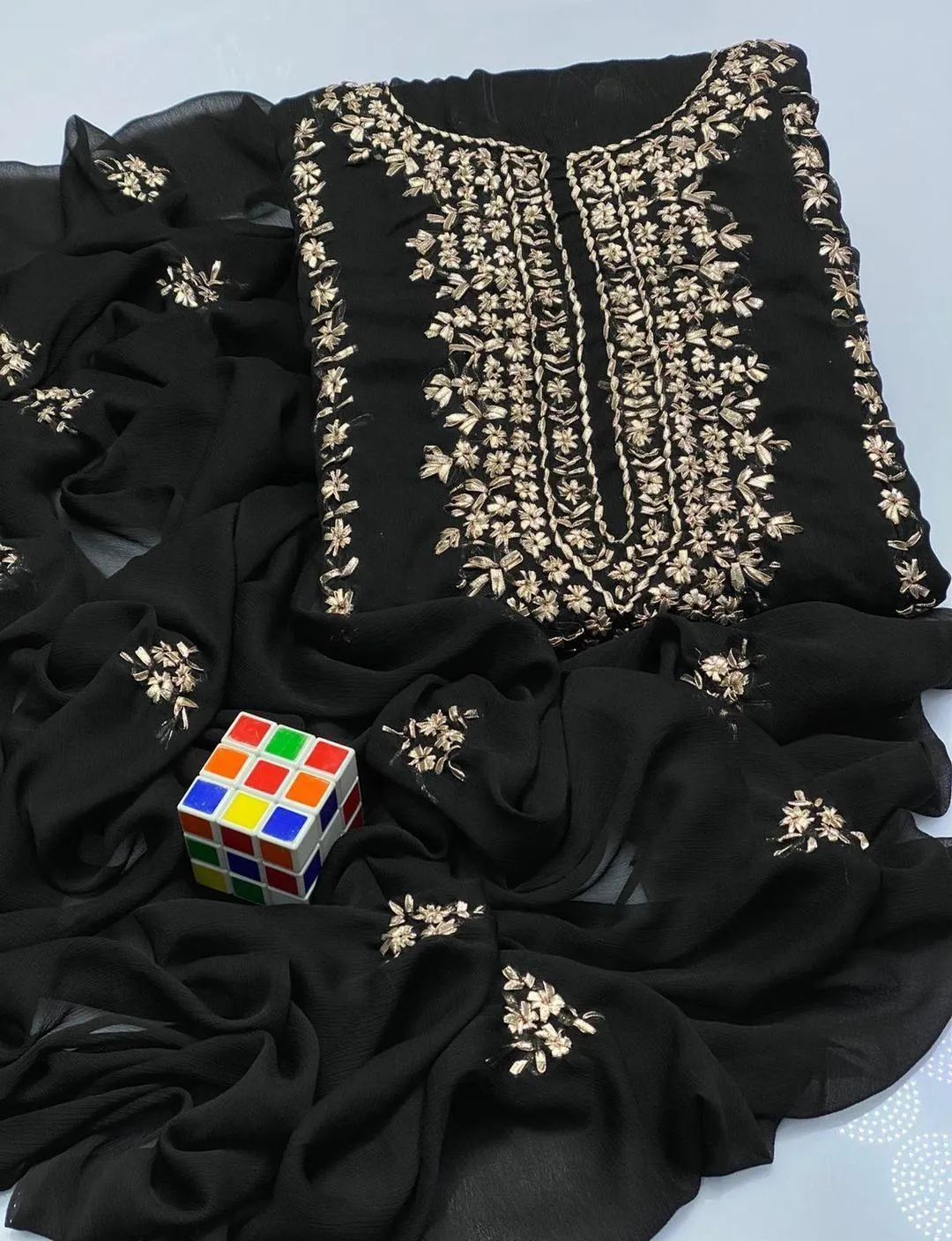 2 Pcs Women's Unstitched Hand Work Suit