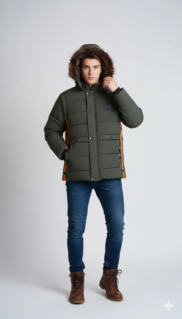 1 Pc Men's Parachute Plain Jacket