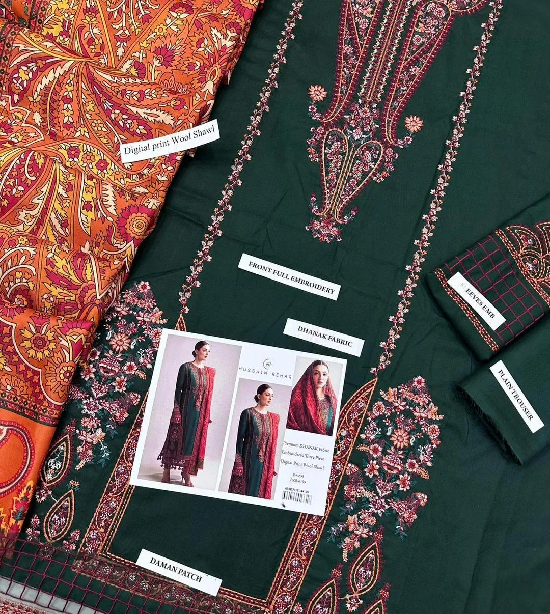 3 Pcs Women's Unstitched Printed Suit