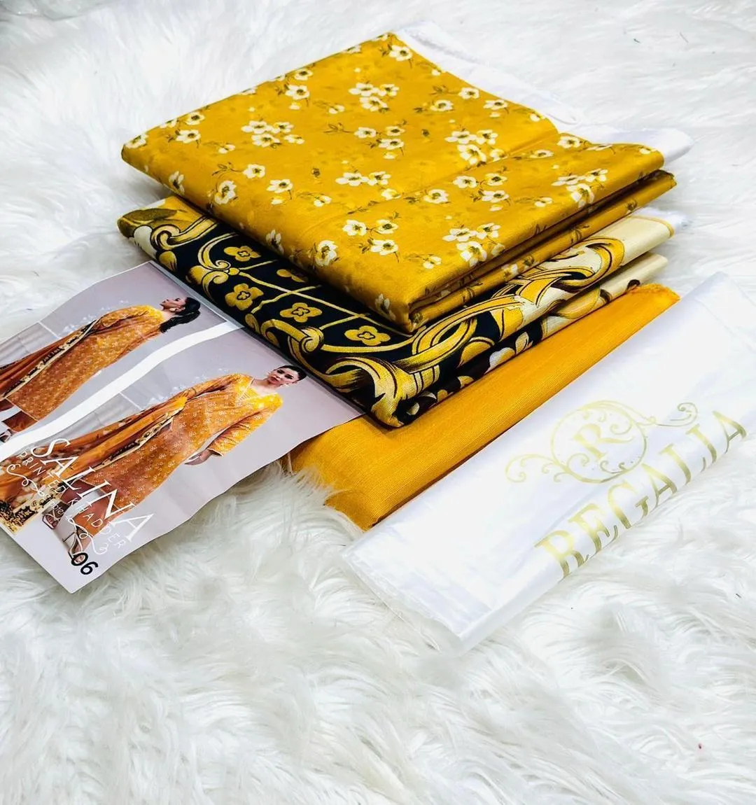 3 Pcs Women's Unstitched Printed Suit