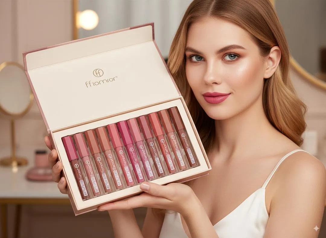 Matte Liquid Lipstick Set of 12 Colors – Long Lasting Waterproof Lip Gloss