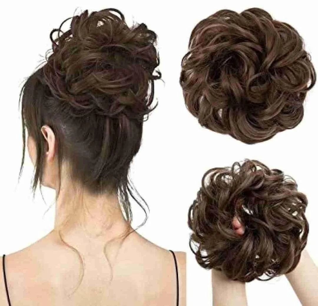 New Arrival Synthetic Bun Pony Extensions Messy Scrunchies Hair Care Pieces for Women