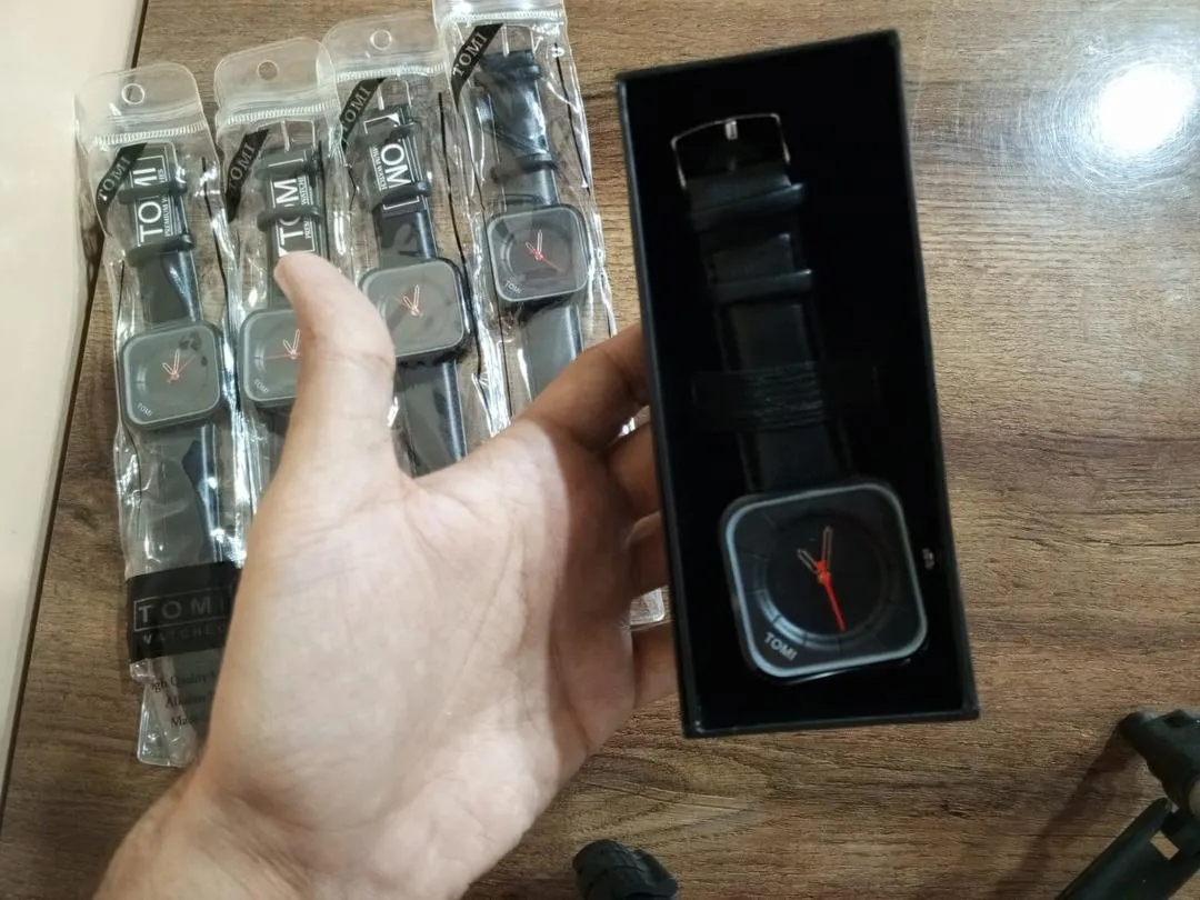  Fancy Strap Watch -Luxury Wristwatch Strap Quartz Watch - Random Multicolor - With Box - Art# M247-Tom-Sq900370B-WB-0017