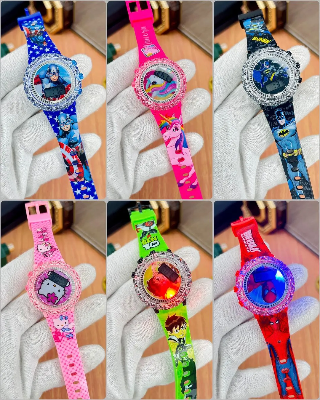 Kid's Spinner Watch with Music and Light best for Girls and Boys - Random Multicolor & Multi character - Art # M247 -Spin9003200ks-0039