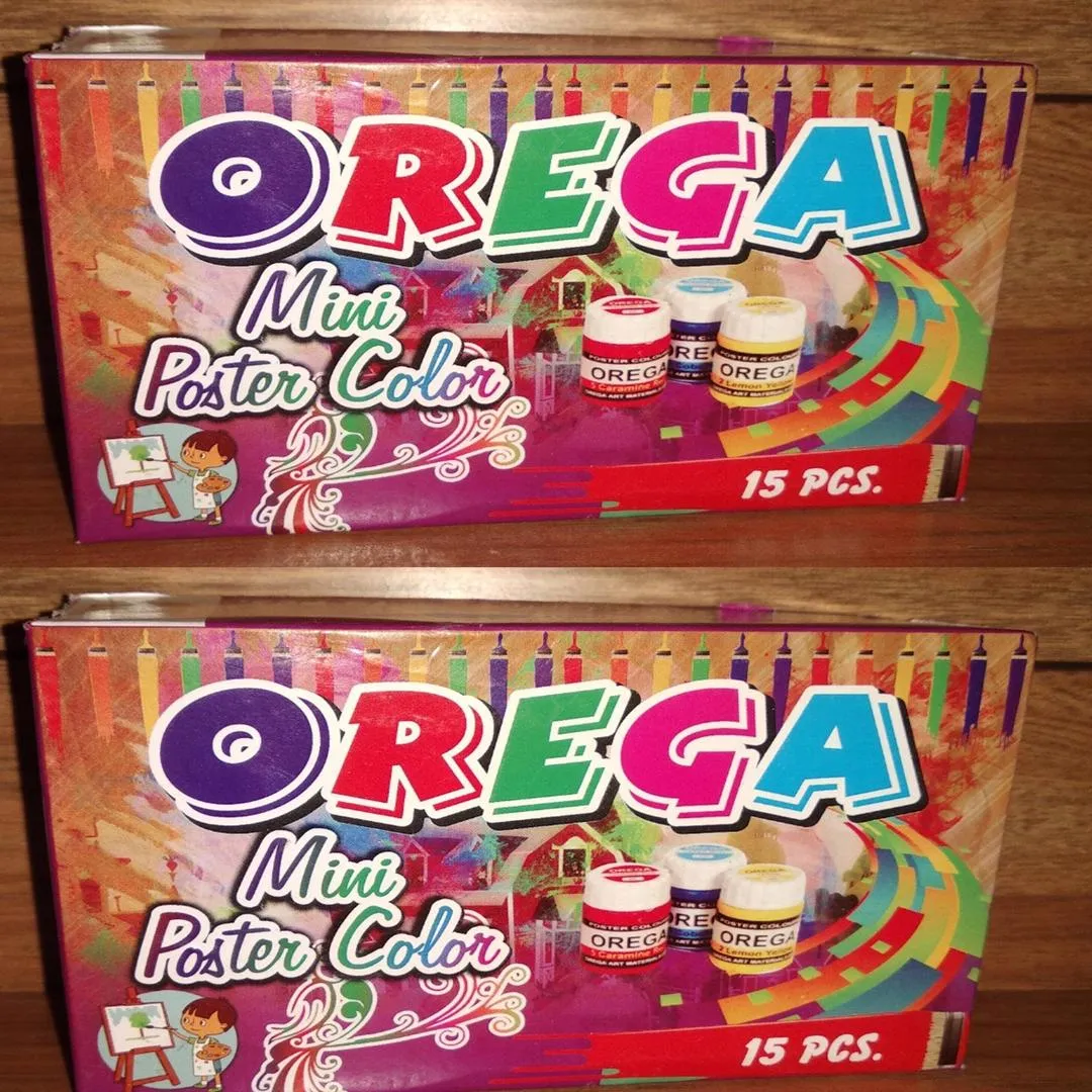 Pack of 2 Poster Color Box - 2 Packet of 15 Mini Poster Color Bottles Multicolor - Art# M247-OrePC15-2 Box-0002