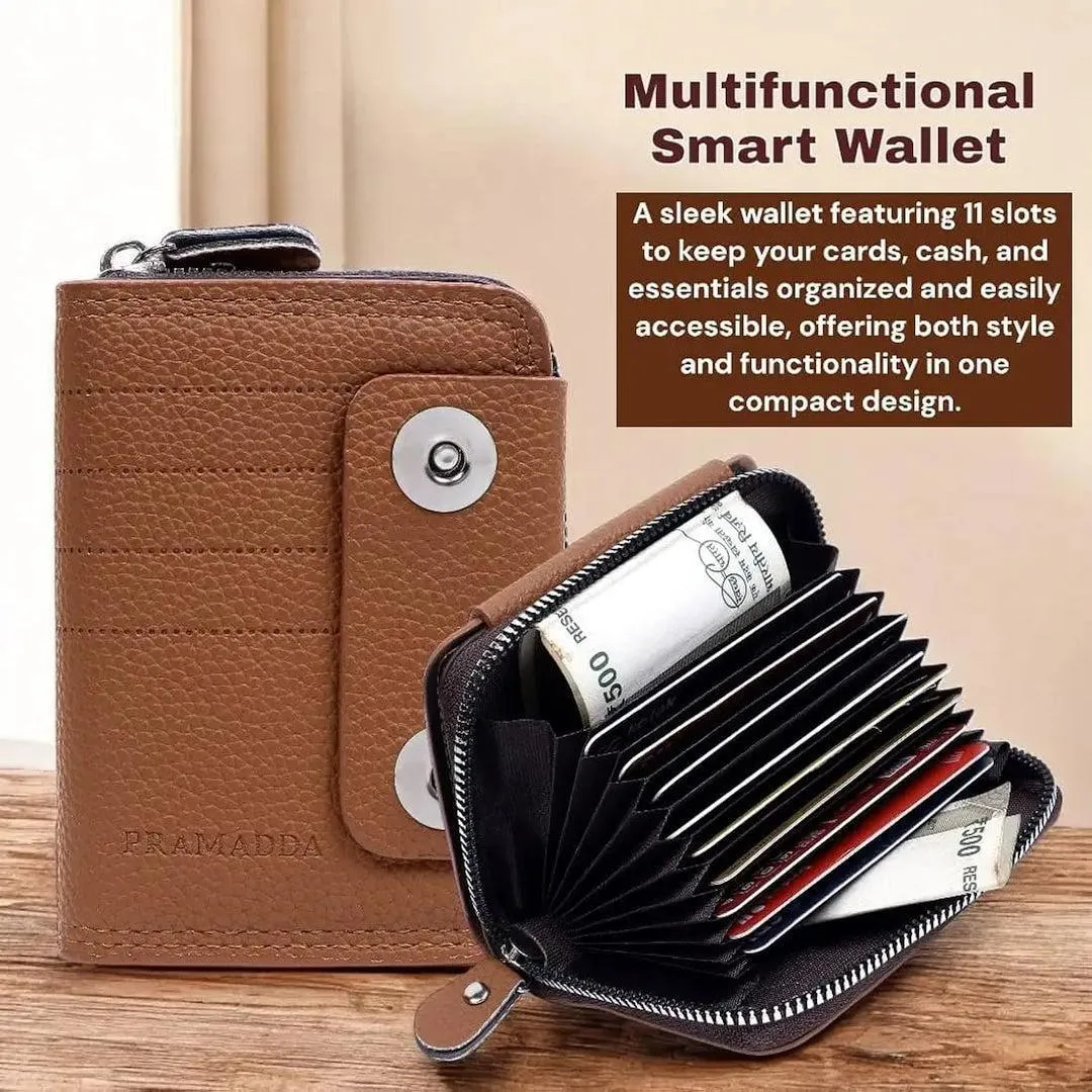 Men's Leather Wallet - 1 Pc in Brown, Black, and Mustard