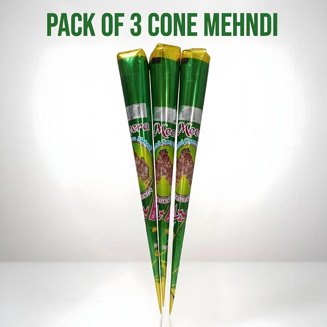 Pack of 3 Meera Cone Mehndi