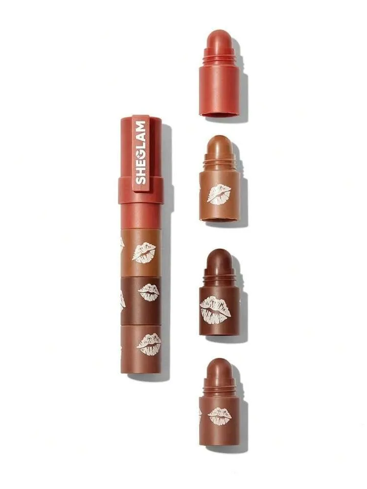 Sheglam 4-in-1 Matte Lip Stacks Brown