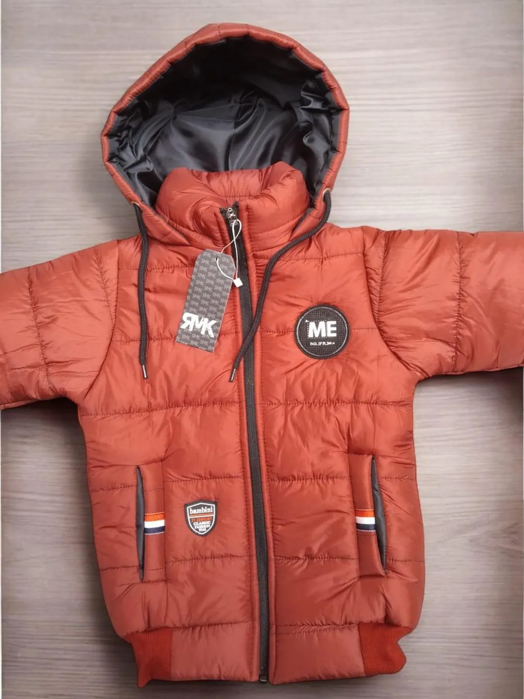 1 Pc Boy's Polyester Plain Bomber Jacket Winter Dress for kid's bubble Fabric Jacket ( Parashoot Clothe )