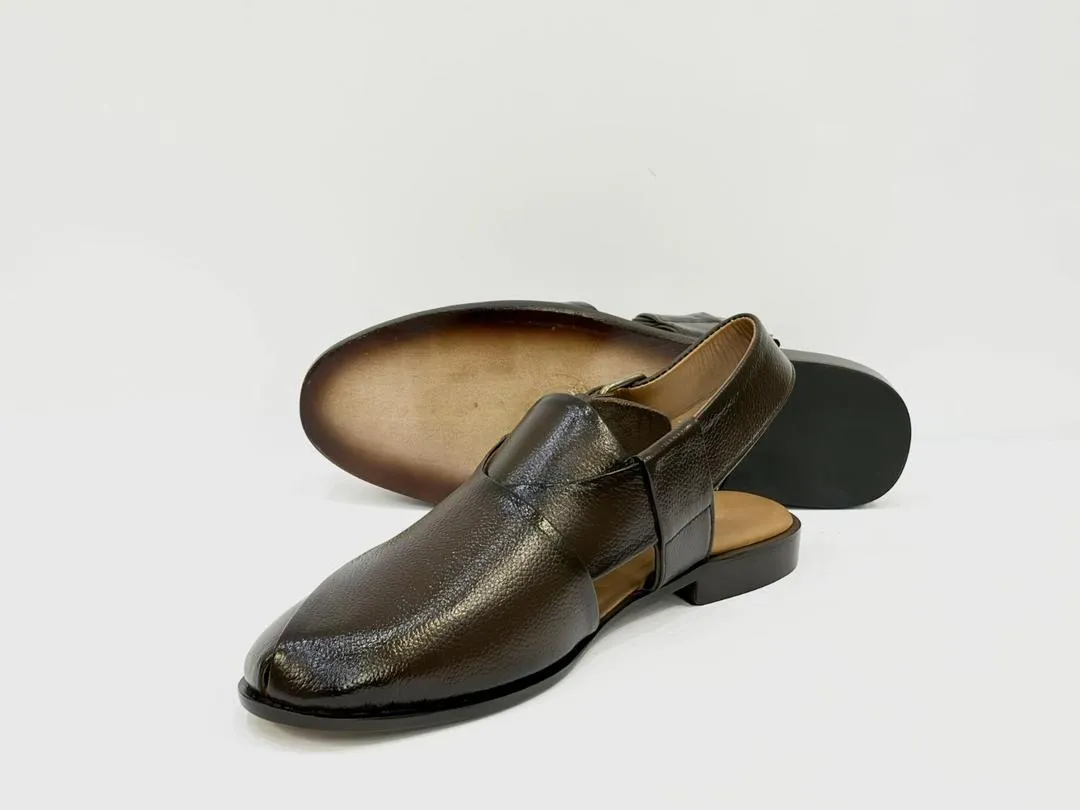 Men's Leather Textured Chappal