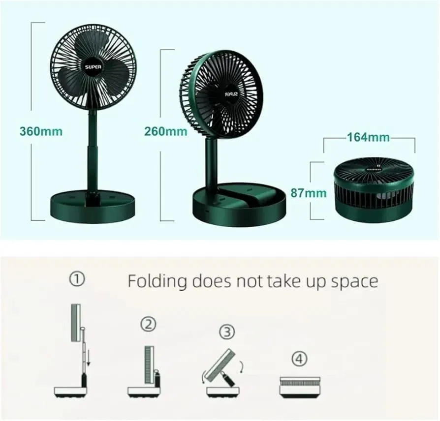  Rechargeable Green Fan