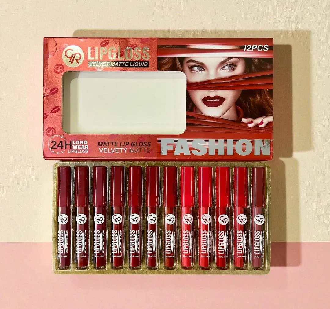Velvet Matte Lip Gloss (SET OF 12) PROUCT CODE : (MCL 0013)