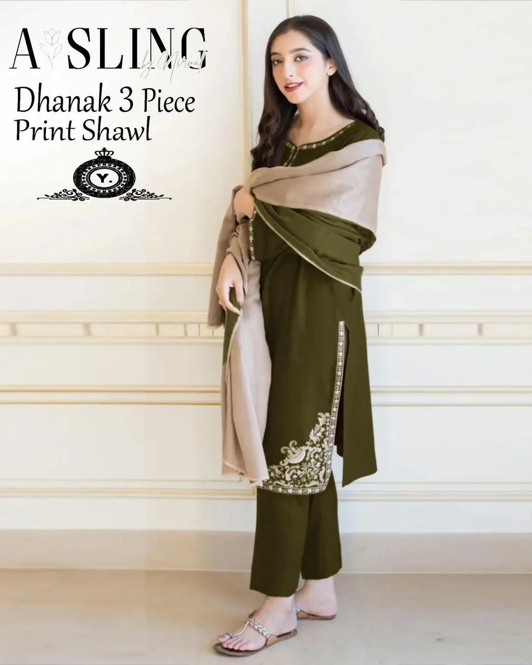 ASLING DYOT Most Hit Articles 3 Pcs Unstitched Embroidered Suit