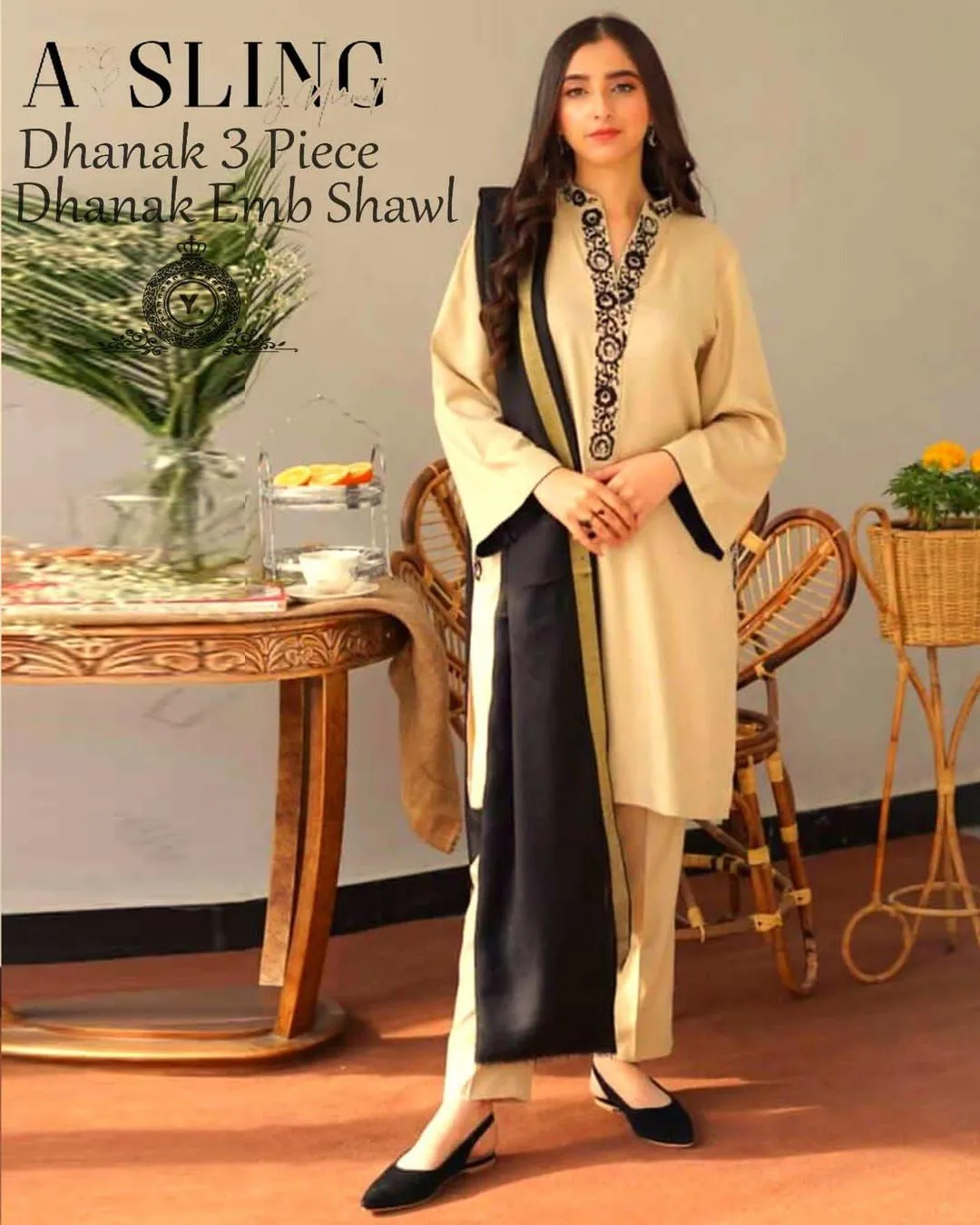 ASLING DYOT Most Hit Articles 3 Pcs Unstitched Embroidered Suit