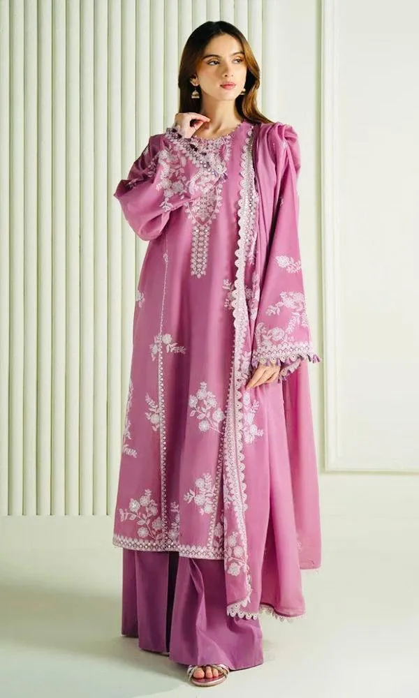 CROSS STICH 3 Pcs Unstitched Embroidered Suit