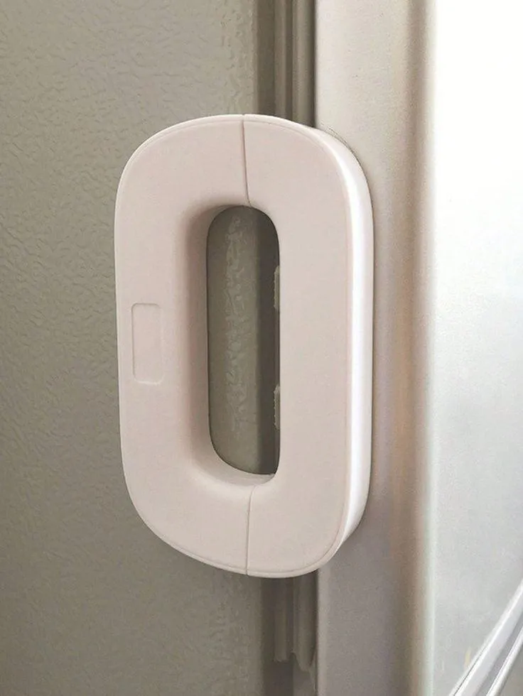 Refrigerator Child Safety Lock with 3M Adhesive (No Drilling Required)
