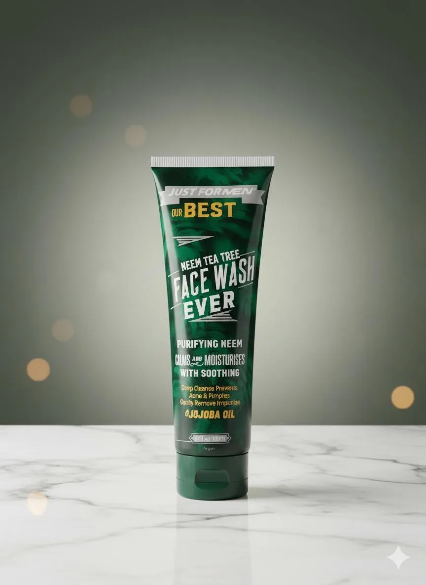 JUST FOR MEN Purifying Neem Tea Tree Face Wash