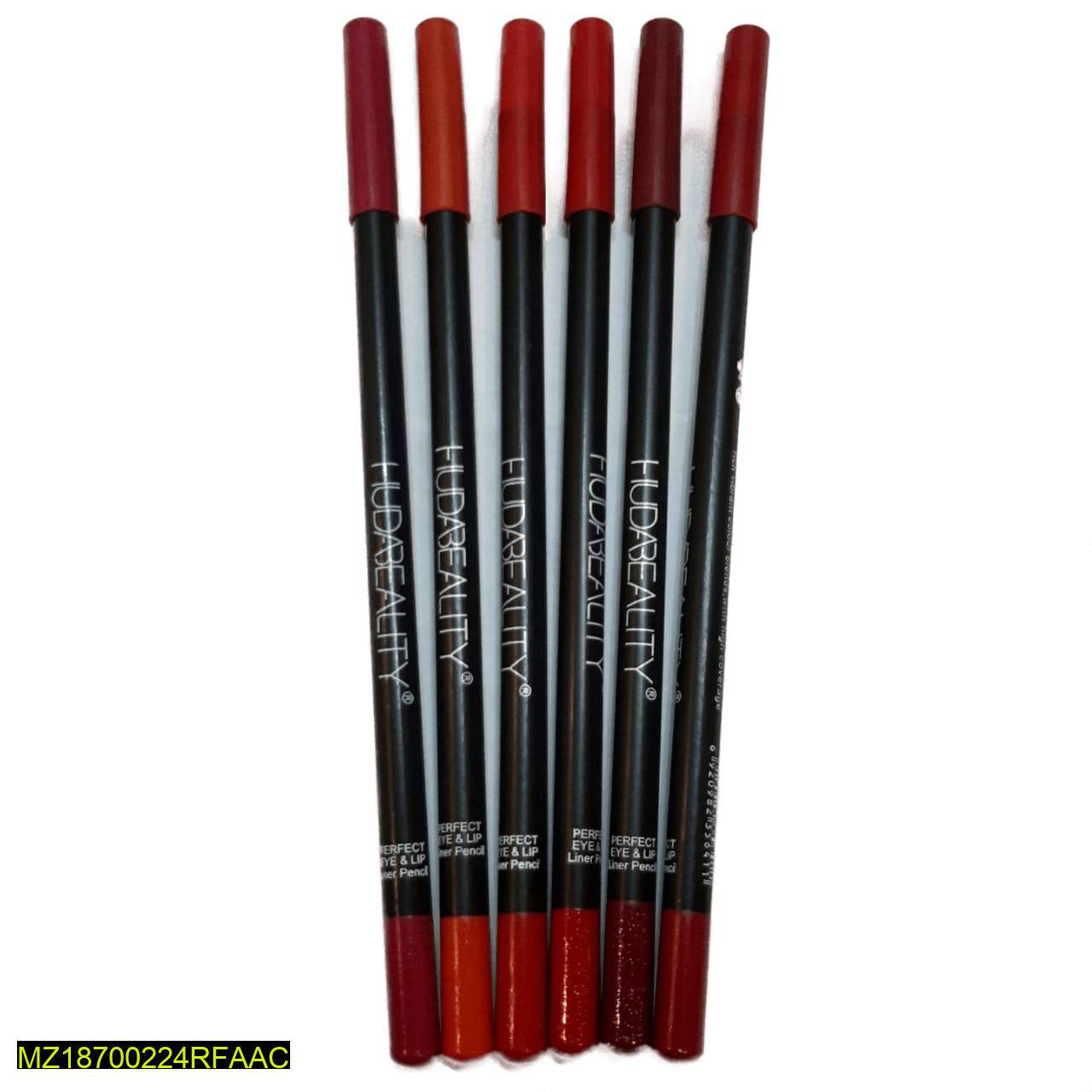 Pack of 6 Waterproof Lipliner Lipstick Pencils