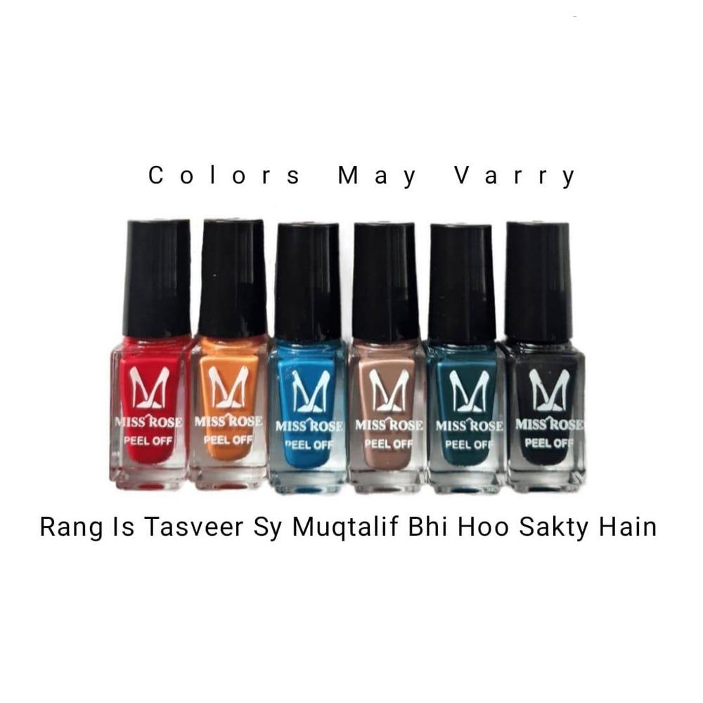 Peel Off Nail Polish, Pack Of 6