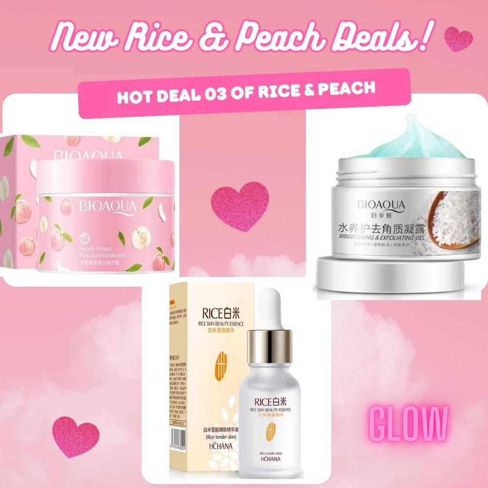 Rice and Peach Skin Care - Pack Of 3