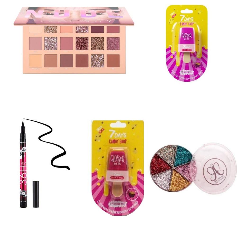 Lip And Eye Makeup Deal, Pack Of 5