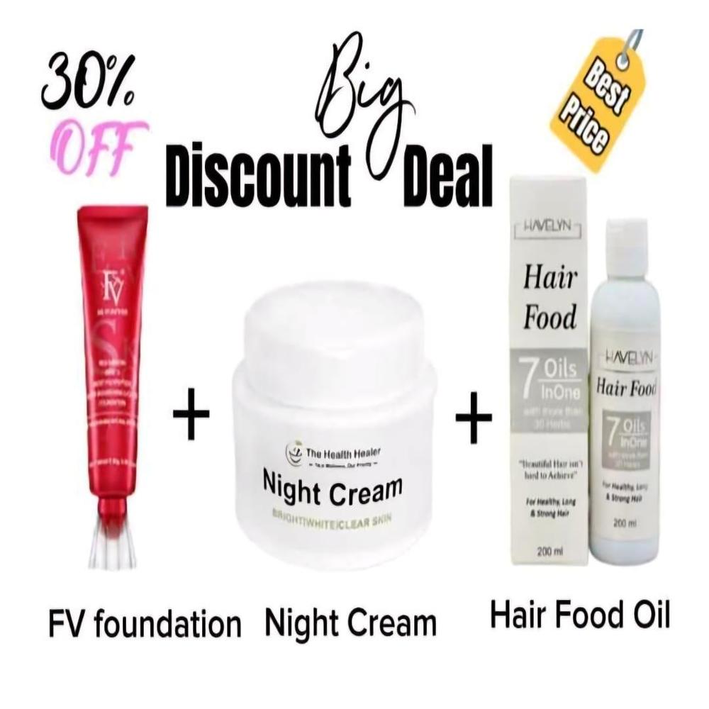 3 in 1 Foundation And Oil Bundle