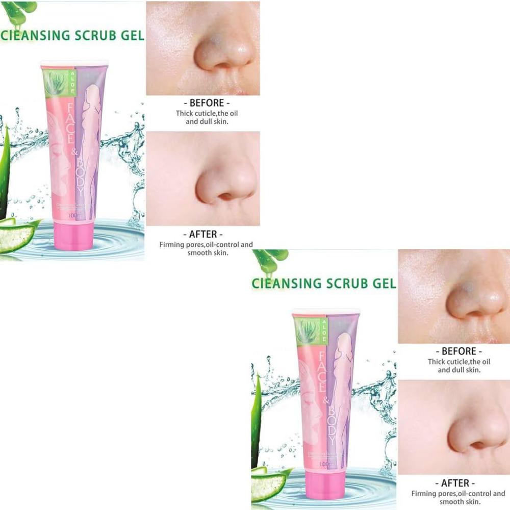 Face and Body Exfoliating Scrub Gel-Pack of 2