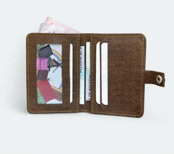 Men's Slim Leather Card Holder Wallet Multicolor