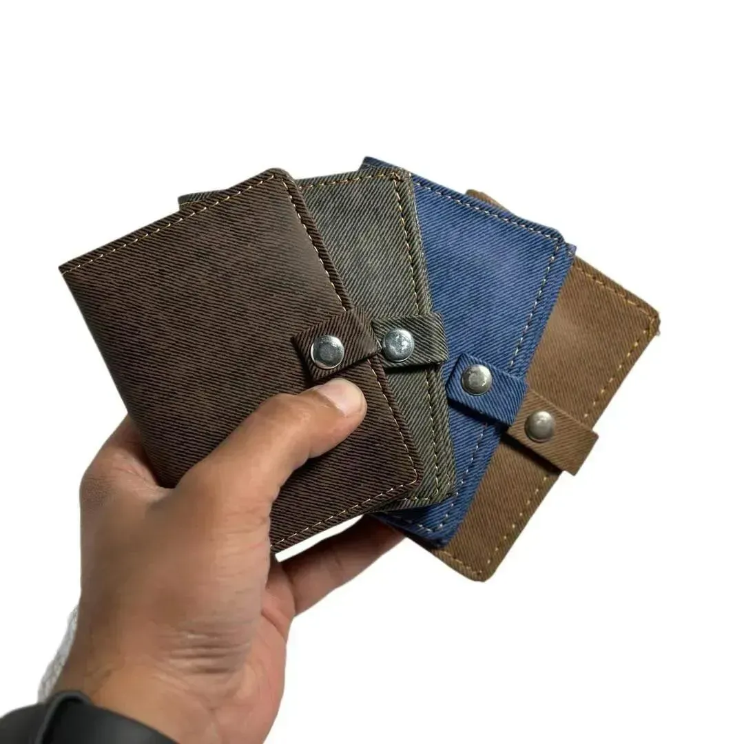 Men's Slim Leather Card Holder Wallet Multicolor