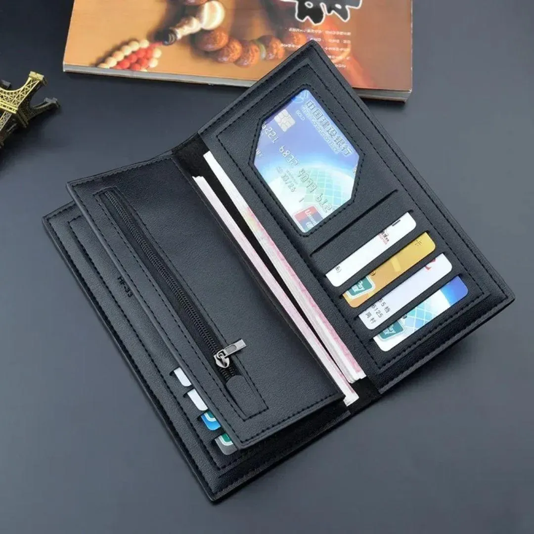 Dual Tone Long Wallet with 14 Card Slots & Zipper Pocket